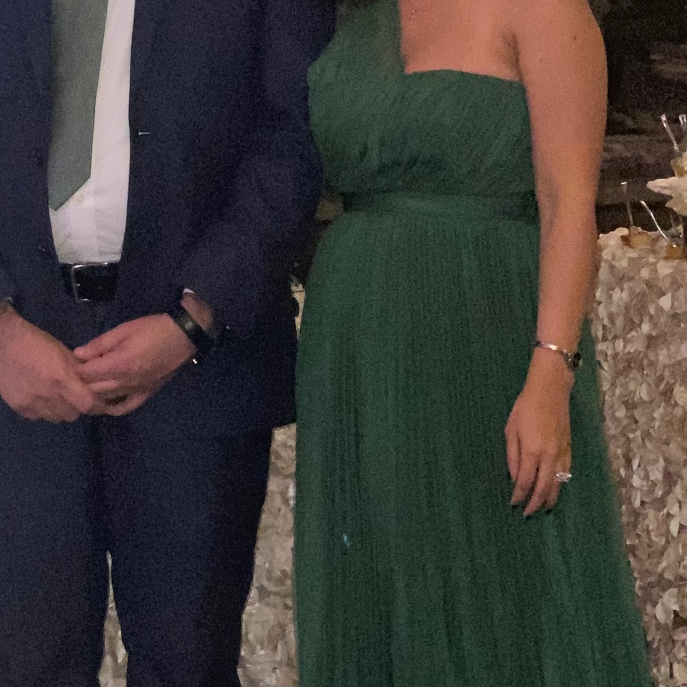 Petite Long Green Dress